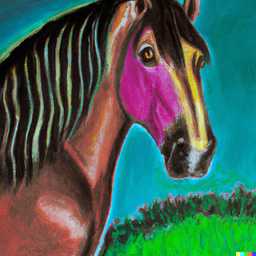 a horse, painting from the 21st century generated by DALL·E 2